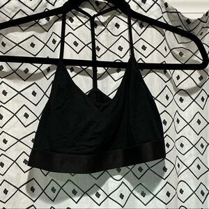 Lunya Black Stretchy Cotton Bralette S